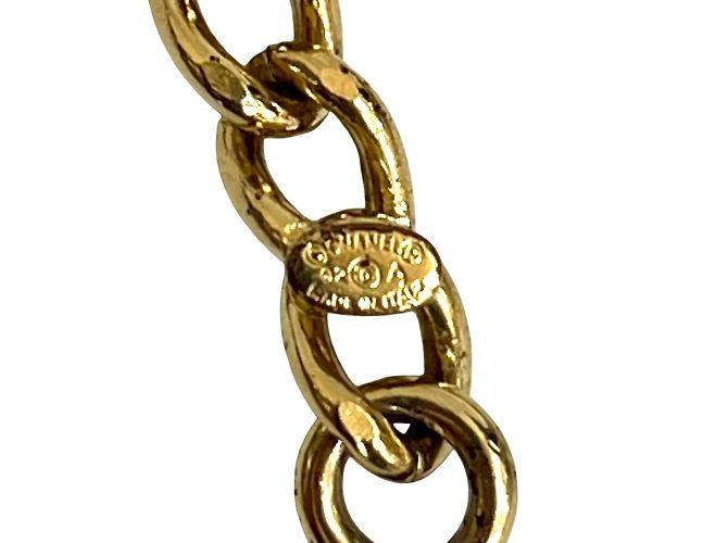 Collana a catena placcata oro con motivo logo Coco Mark vintage di Chanel D'oro - vista 2