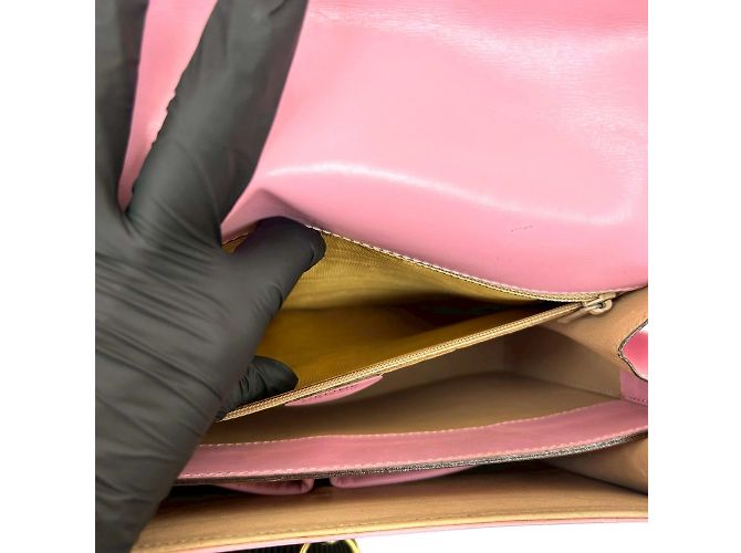 Céline Celine Vintage Logo Ring Hardware Ledertasche Pink - Ansicht 10