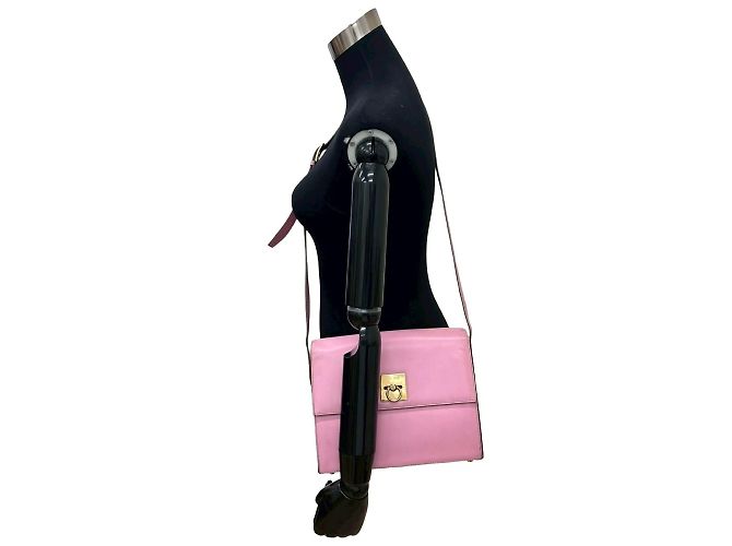Céline Celine Vintage Logo Ring Hardware Ledertasche Pink - Ansicht 2