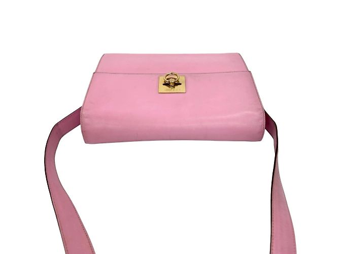 Céline Celine Vintage Logo Ring Hardware Ledertasche Pink - Ansicht 4