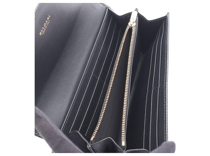 Bulgari Bvlgari Men's Leather Long Wallet Black - view 3