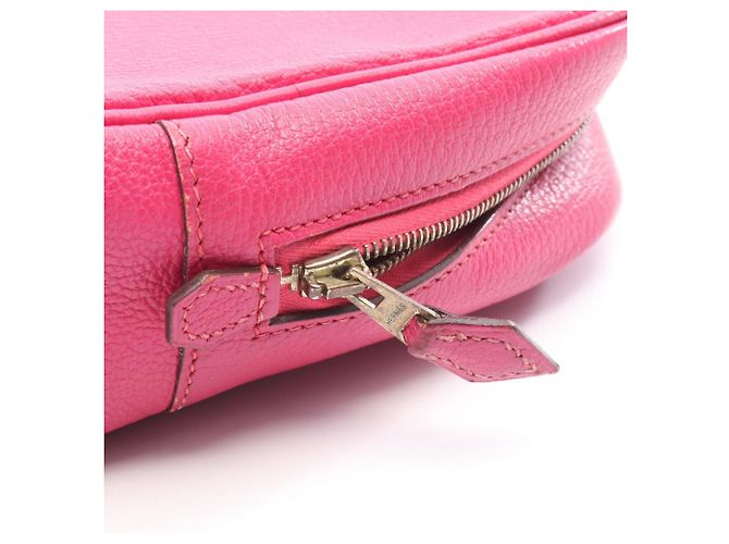 Borsa Hermès Plume Elan 28 in rosa - vista 13