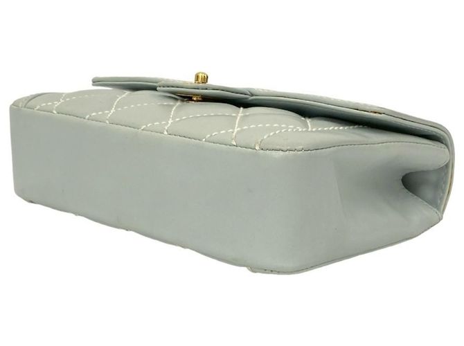 CHANEL Matelassé Coco Wild Stitch Lederhandtasche Blau - Ansicht 8