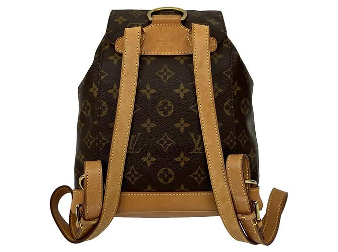 Vintage Montsouris MM Leder-Rucksack von Louis Vuitton Braun - Ansicht 3