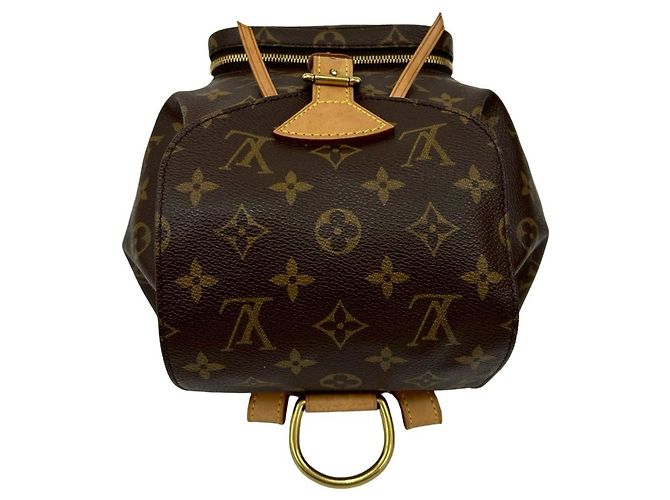 Vintage Montsouris MM Leder-Rucksack von Louis Vuitton Braun - Ansicht 4