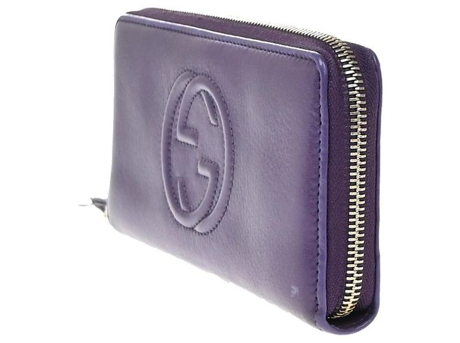 Portafoglio Gucci Soho con zip in pelle compatto - vista 3
