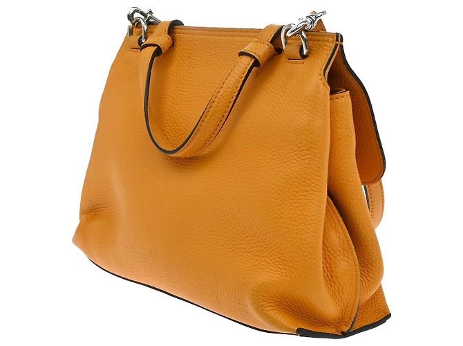 Gucci Bamboo Daily Top Handle in pelle Medium Arancione - vista 4