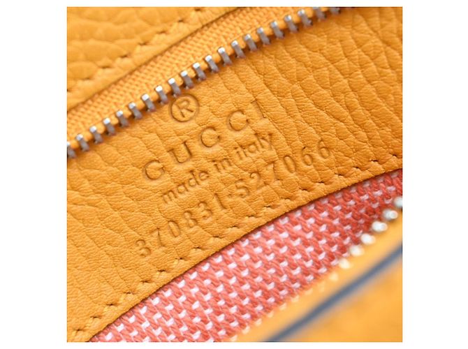Gucci Bamboo Daily Top Handle in pelle Medium Arancione - vista 6