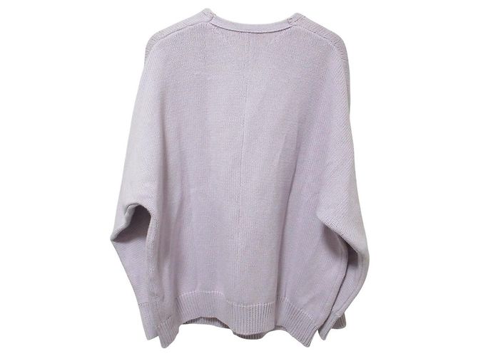 Autre Marque Ron Herman Limited ebure Kaschmir-Mischung Low Gauge V-Ausschnitt Strickpullover Lila Lavendel - Ansicht 2