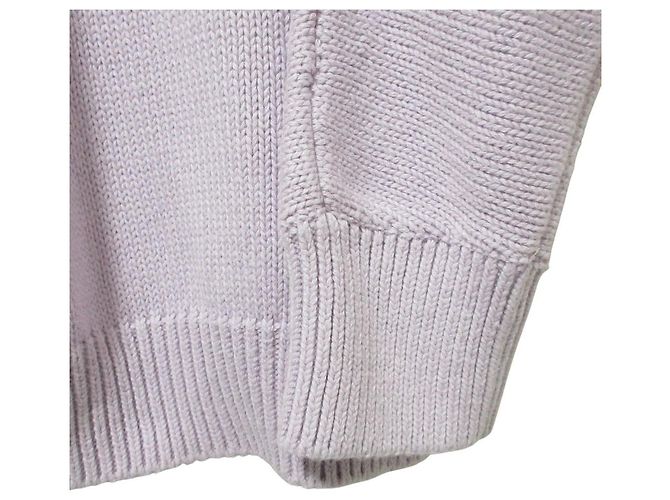Autre Marque Ron Herman Limited ebure Kaschmir-Mischung Low Gauge V-Ausschnitt Strickpullover Lila Lavendel - Ansicht 4