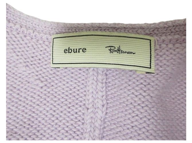 Autre Marque Ron Herman Limited ebure Kaschmir-Mischung Low Gauge V-Ausschnitt Strickpullover Lila Lavendel - Ansicht 5