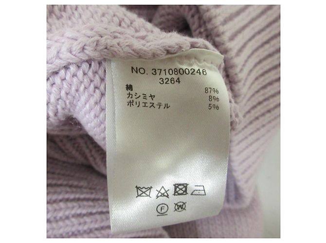 Autre Marque Ron Herman Limited ebure Kaschmir-Mischung Low Gauge V-Ausschnitt Strickpullover Lila Lavendel - Ansicht 6