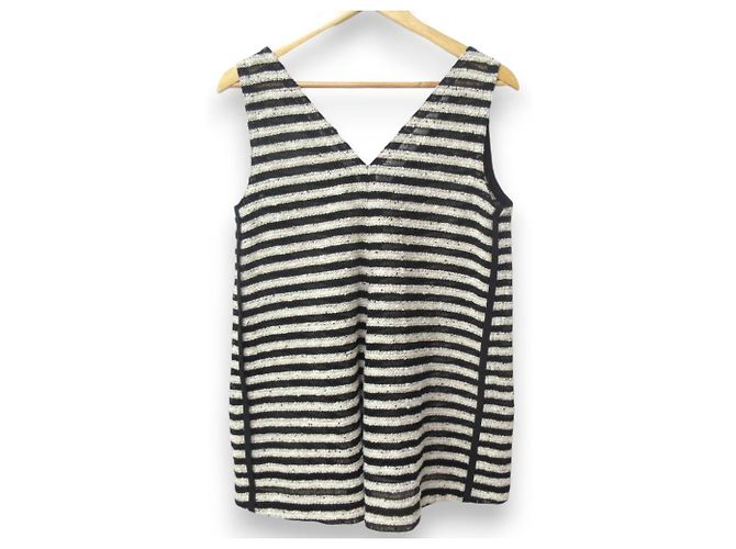Autre Marque Pullover in tweed con scollo a V Roving Boarder di TOMORROWLAND Nero Bianco - vista 2