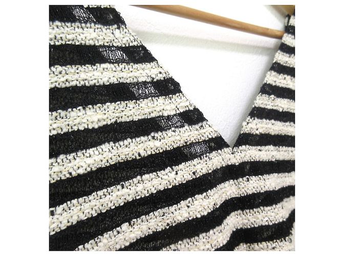 Autre Marque Pullover in tweed con scollo a V Roving Boarder di TOMORROWLAND Nero Bianco - vista 5