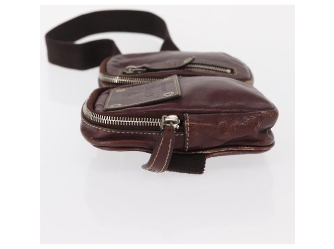 Marsupio in pelle Gucci Bordò - vista 4