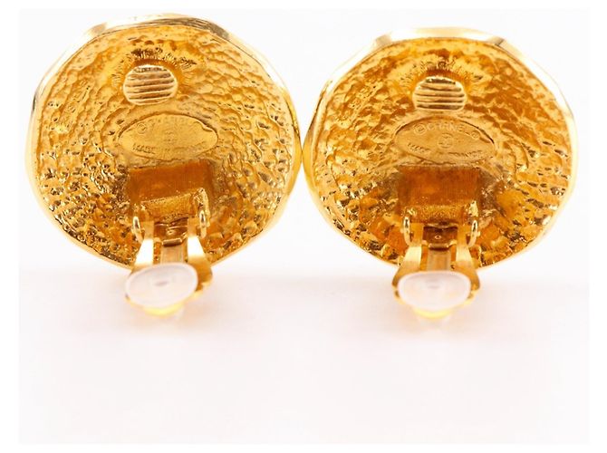 Cambon Vintage vergoldete Clip-Ohrringe von Chanel Golden - Ansicht 4