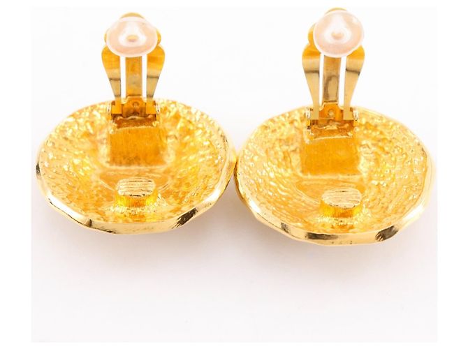 Cambon Vintage vergoldete Clip-Ohrringe von Chanel Golden - Ansicht 5