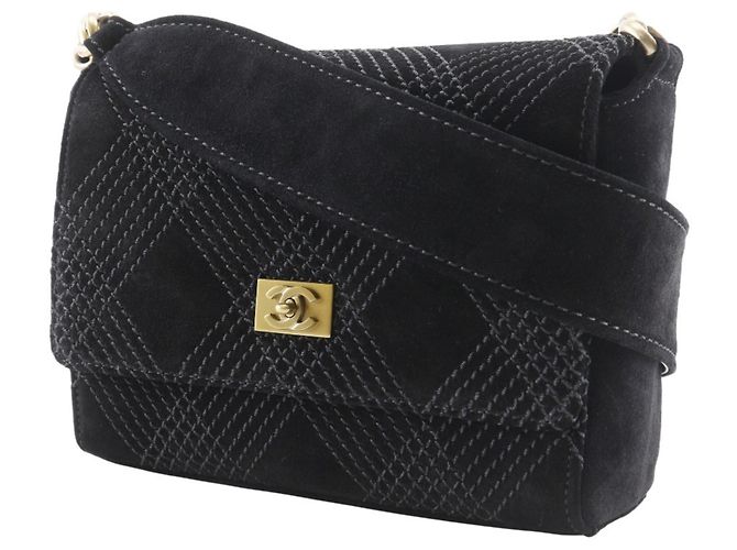Borsa a Spalla Wild Stitch di Chanel Nero - vista 2