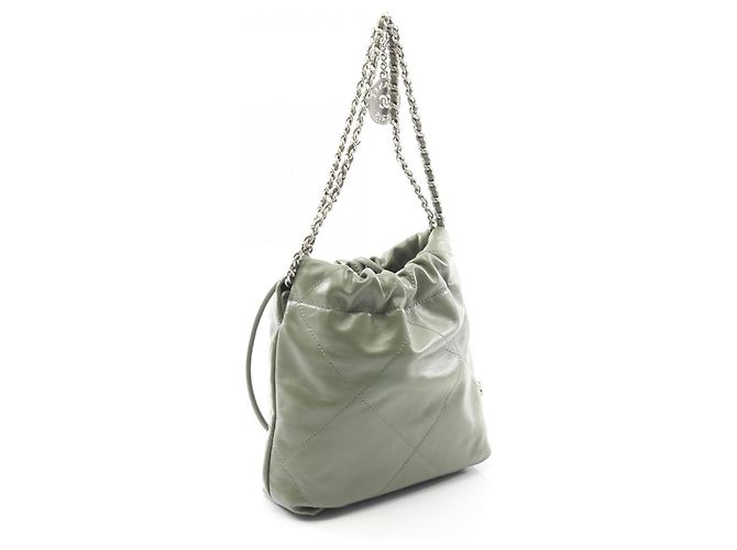 Borsa a Spalla Mini Chanel 22 Cachi - vista 2