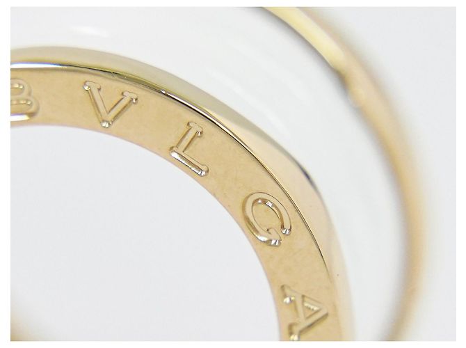 Bulgari Anello Bvlgari B.Zero1 a tre bande in oro giallo 18K e ceramica D'oro - vista 7