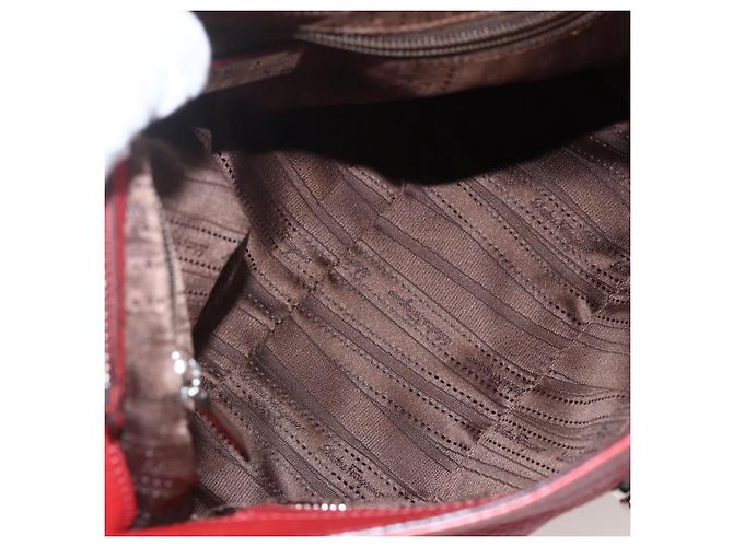 Borsa Sofia in pelle granulata grande di Salvatore Ferragamo Rosso - vista 5
