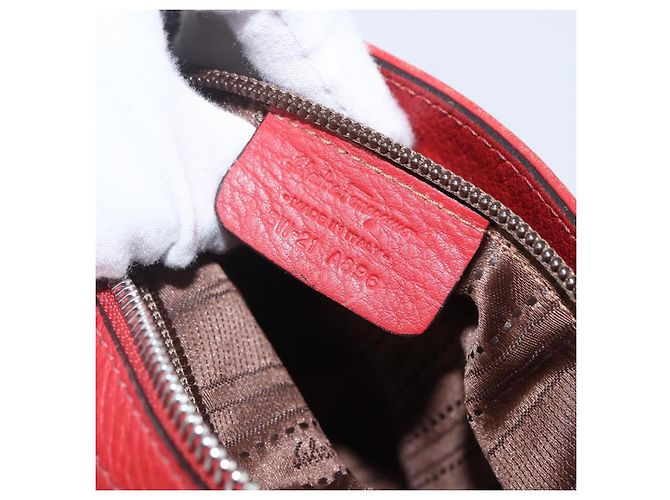 Borsa Sofia in pelle granulata grande di Salvatore Ferragamo Rosso - vista 7