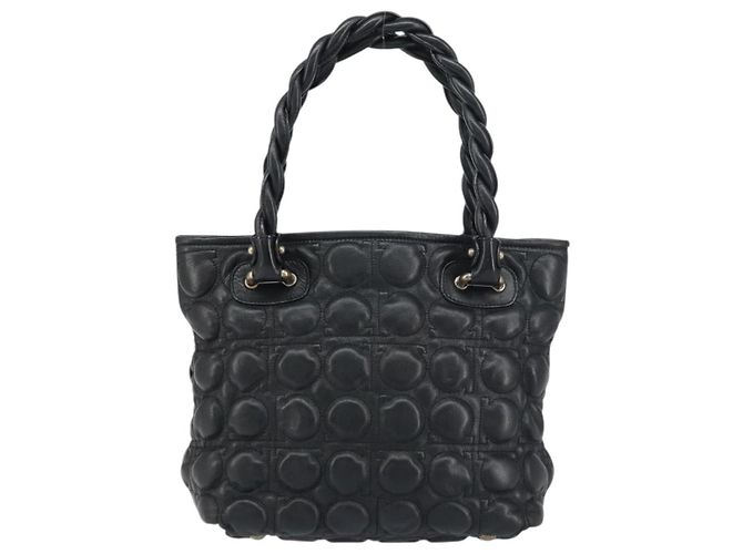 Salvatore Ferragamo Gancini Leather Nero - vista 2