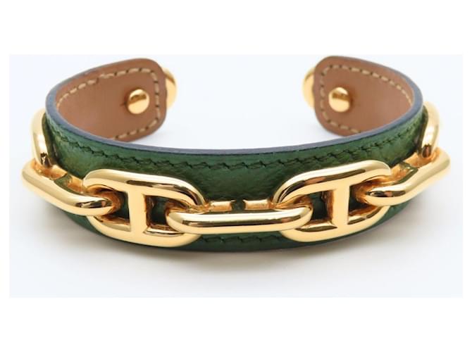 Bracciale Chaine d'Ancre Hermès D'oro Verde - vista 2