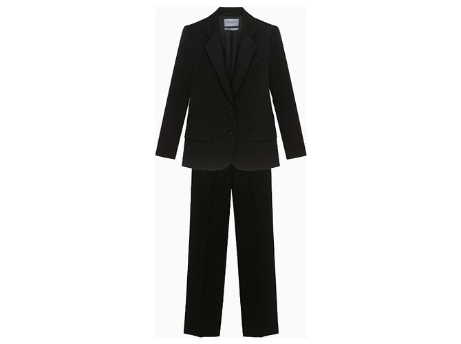 Yves Saint Laurent Smoking Jacke Schwarz Wolle - Ansicht 2
