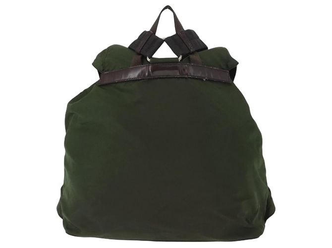 Prada Double Front Pocket Backpack Tessuto Medium Khaki - view 2