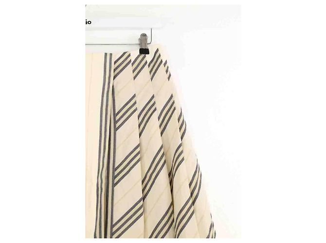 Burberry Saia de algodão bege - vista 2