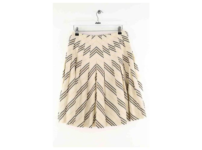 Burberry Saia de algodão bege - vista 4