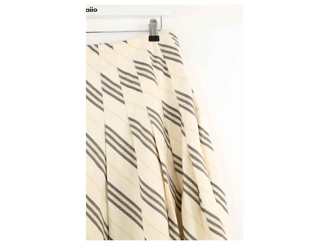 Burberry Saia de algodão bege - vista 5