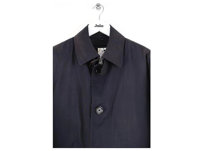 Burberry Abrigo de algodón azul marino - vista 2