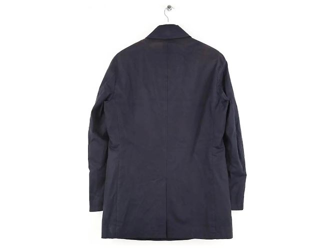 Burberry Abrigo de algodón azul marino - vista 3
