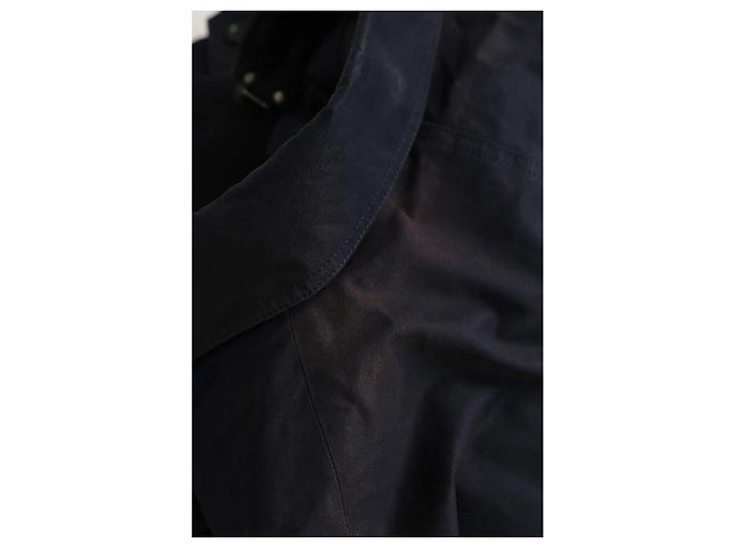 Burberry Abrigo de algodón azul marino - vista 5