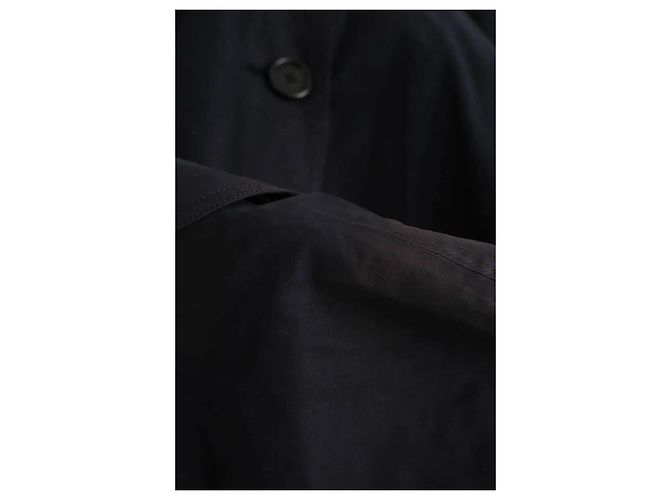 Burberry Abrigo de algodón azul marino - vista 6
