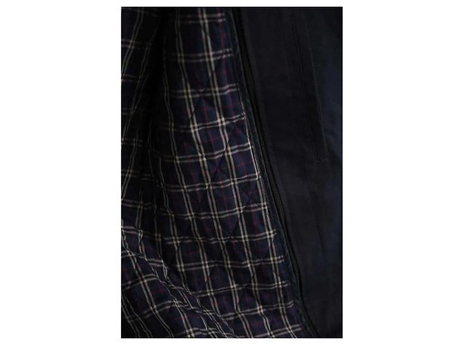 Burberry Abrigo de algodón azul marino - vista 7