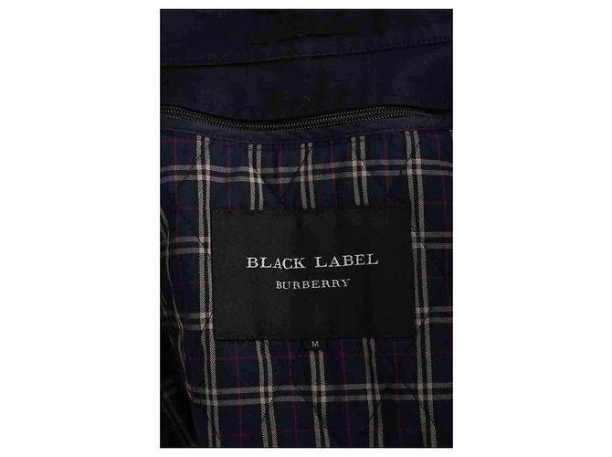 Burberry Abrigo de algodón azul marino - vista 8