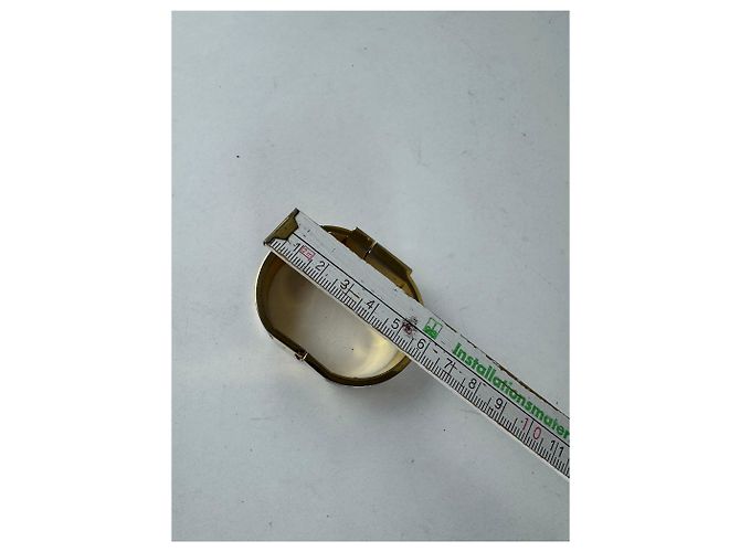 Bracciale in acciaio dorato e nero con stampa coccodrillo vintage Loewe Madrid D'oro - vista 9