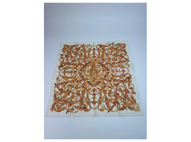 Sciarpa Vintage MCM Bianco Oro D'oro - vista 2