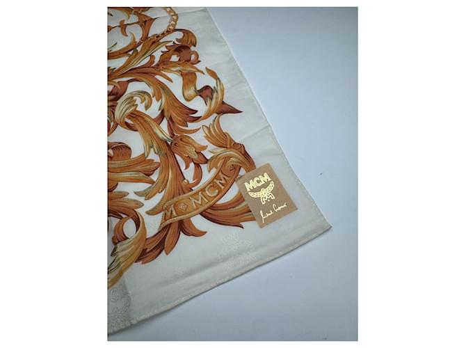 Sciarpa Vintage MCM Bianco Oro D'oro - vista 4