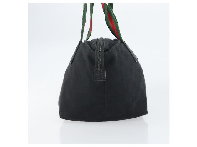 Bolsa Tote Web Zip Gucci GG Canvas Média Preto - vista 3