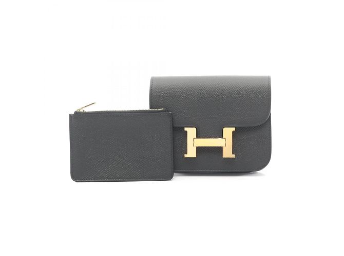 Hermès Billetera Bifold Slim Constance Hermes Negro - vista 6