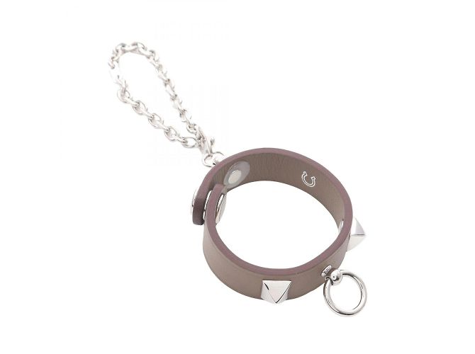Accessorio Charm Porta Guanti Rival di Hermès Argento Beige Taupe - vista 2