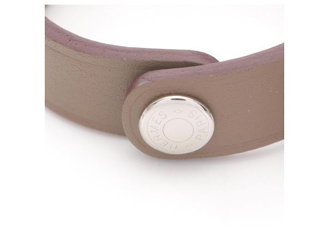 Accessorio Charm Porta Guanti Rival di Hermès Argento Beige Taupe - vista 3