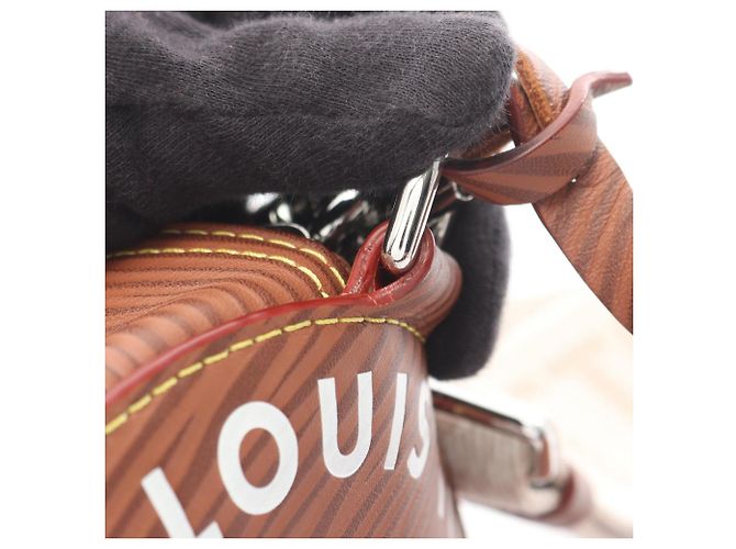 Borsa Louis Vuitton Soft Polochon Epi XL Marrone - vista 8