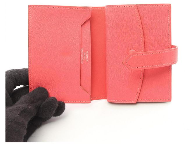 Tarjetero Mini Bearn de Hermès en Rosa Azalee - vista 3