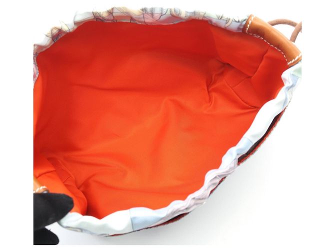 Silk In Bolso interior Hermès Fourbee 20 Azul Multicolor - vista 3