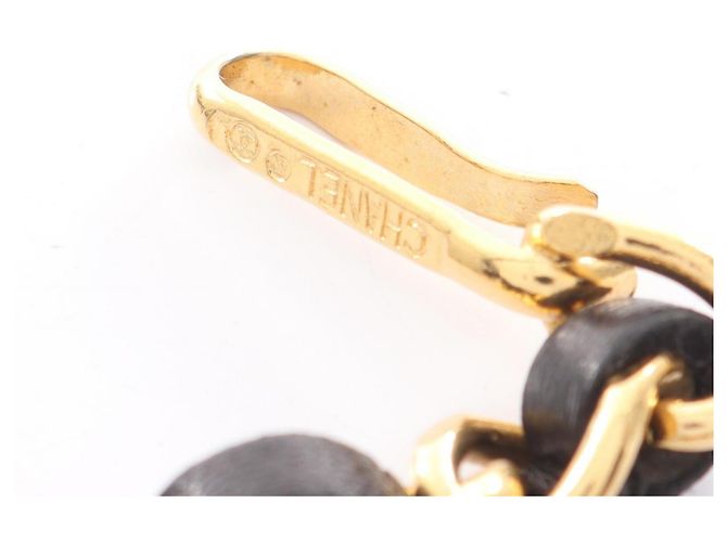 Timeless Cinturón de Cadena Coco Marca Chanel Negro Dorado - vista 7